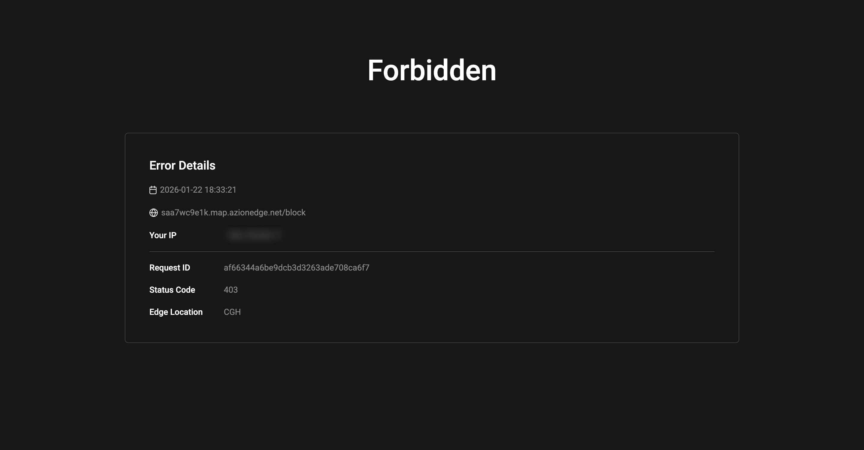 Azion Error page
