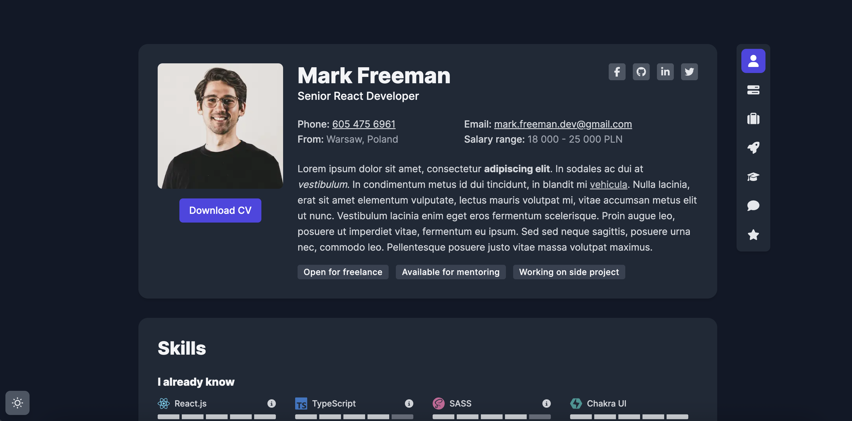 Astro Devscard resume