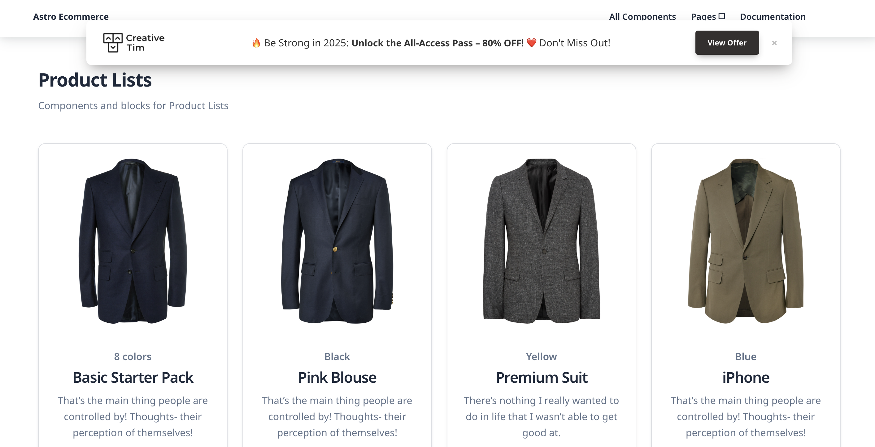 Astro E-commerce