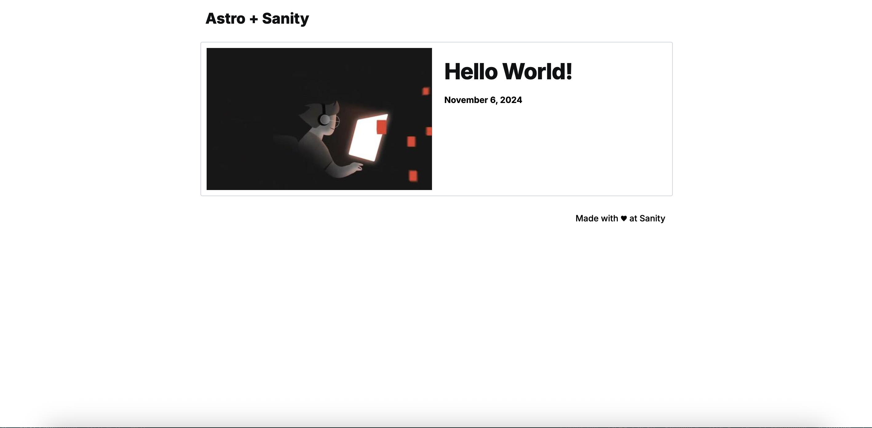 Astro with Sanity