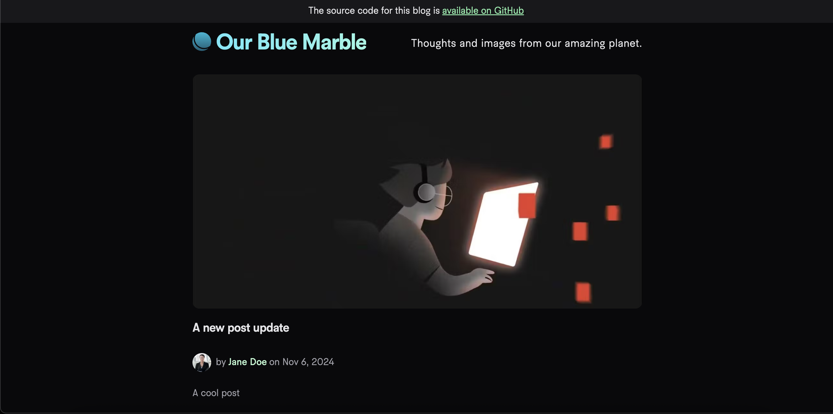 Cosmic Blog template