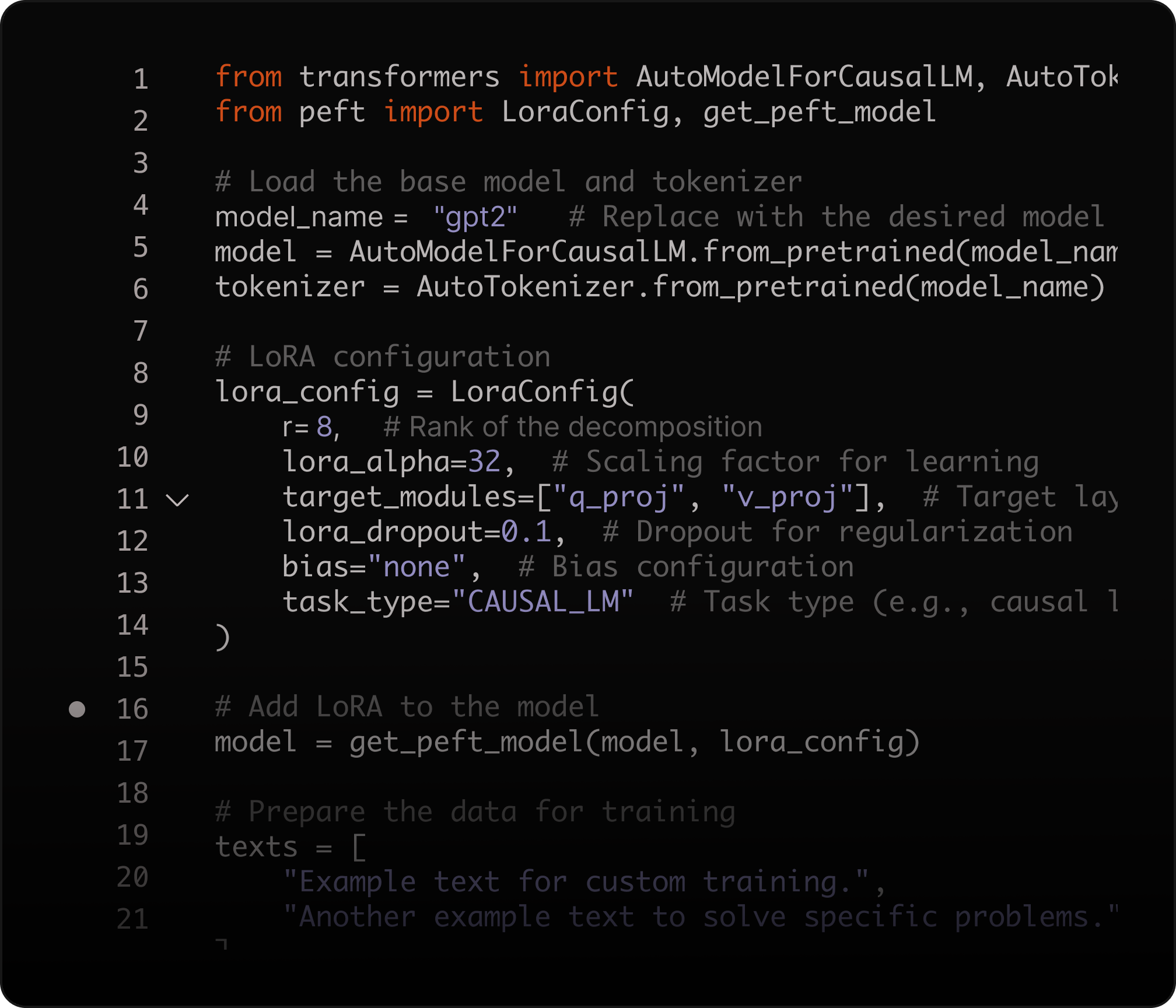 Ajuste fino de modelos de AI usando LoRA para personalização.