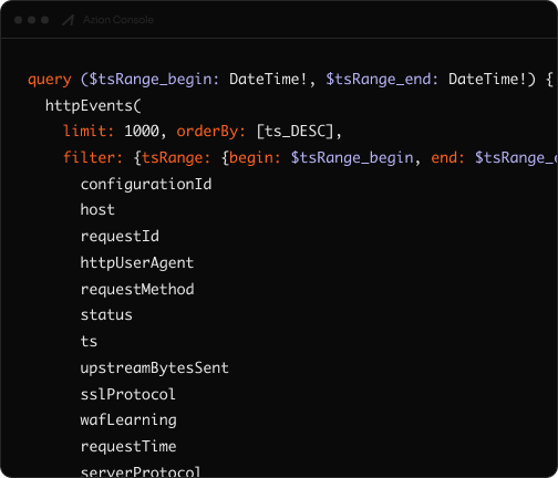 Detailed view of event data showing request metrics, timestamps, and performance analysis.
