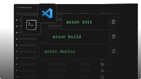 A card showcasing Azion's command-line interface (CLI), providing efficient control and management of the platform.