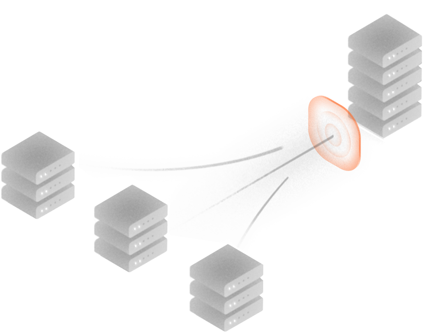 An illustration depicting the Azion Network Security, showcasing its distributed architecture and global connectivity.