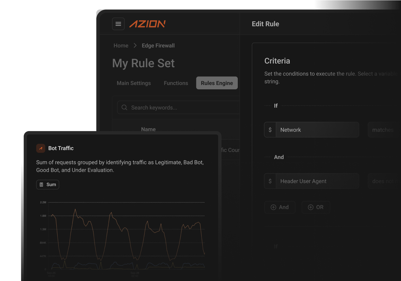 Azion's Edge Services solution panel illustrates the retail solution
