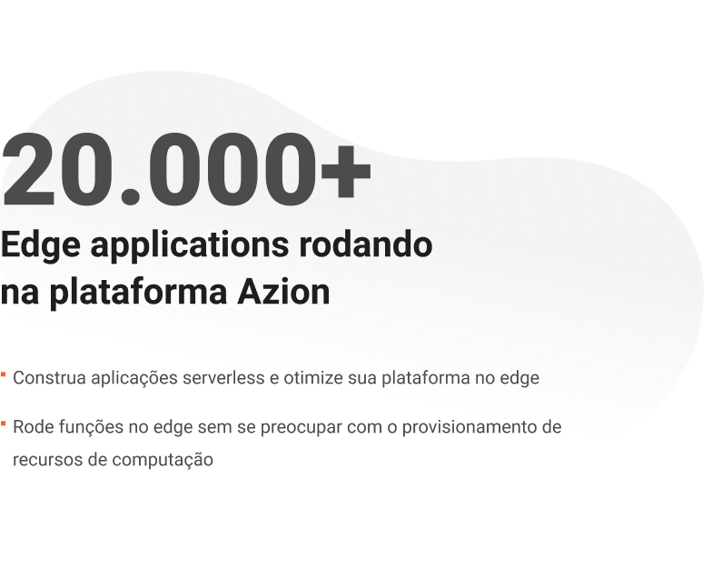 20.000+ Edge applications rodando na plataforma Azion