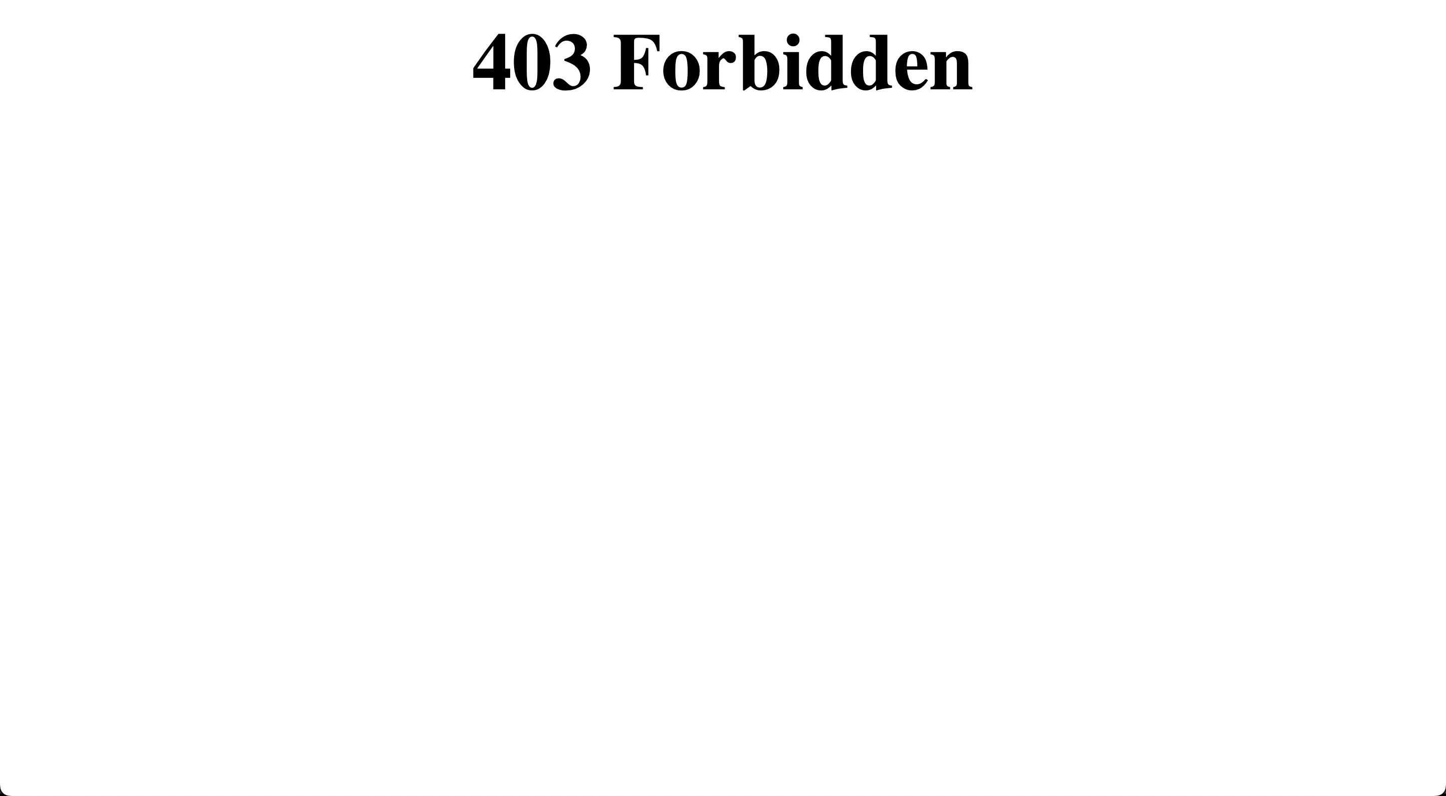 Imagen que muestra error 403 forbidden